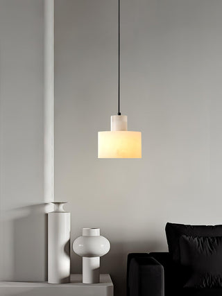 Alabaster Suspension Double Cylindrique-Luire