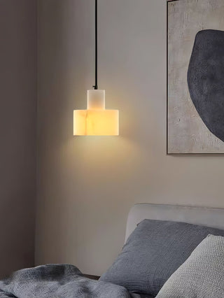 Alabaster Suspension Double Cylindrique-Luire