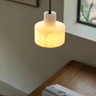 Alabaster Suspension Double Cylindrique-Luire