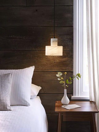 Alabaster Suspension Double Cylindrique-Luire