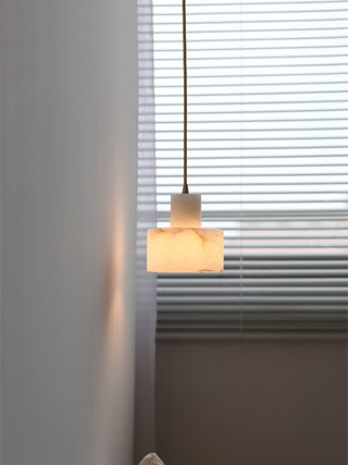 Alabaster Suspension Double Cylindrique-Luire