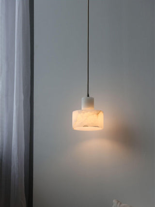 Alabaster Suspension Double Cylindrique-Luire