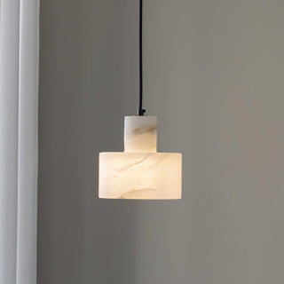 Alabaster Suspension Double Cylindrique-Luire
