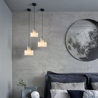 Alabaster Suspension Double Cylindrique-Luire