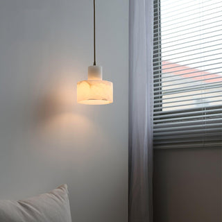 Alabaster Suspension Double Cylindrique-Luire