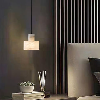 Alabaster Suspension Double Cylindrique-Luire