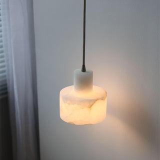 Alabaster Suspension Double Cylindrique-Luire