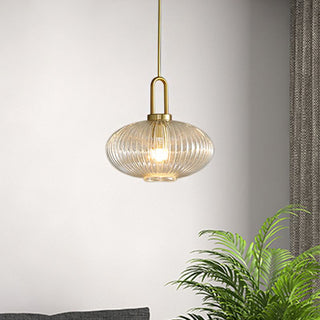 Arisha Moderne LED Suspension Doré Métal Verre Salle à Manger