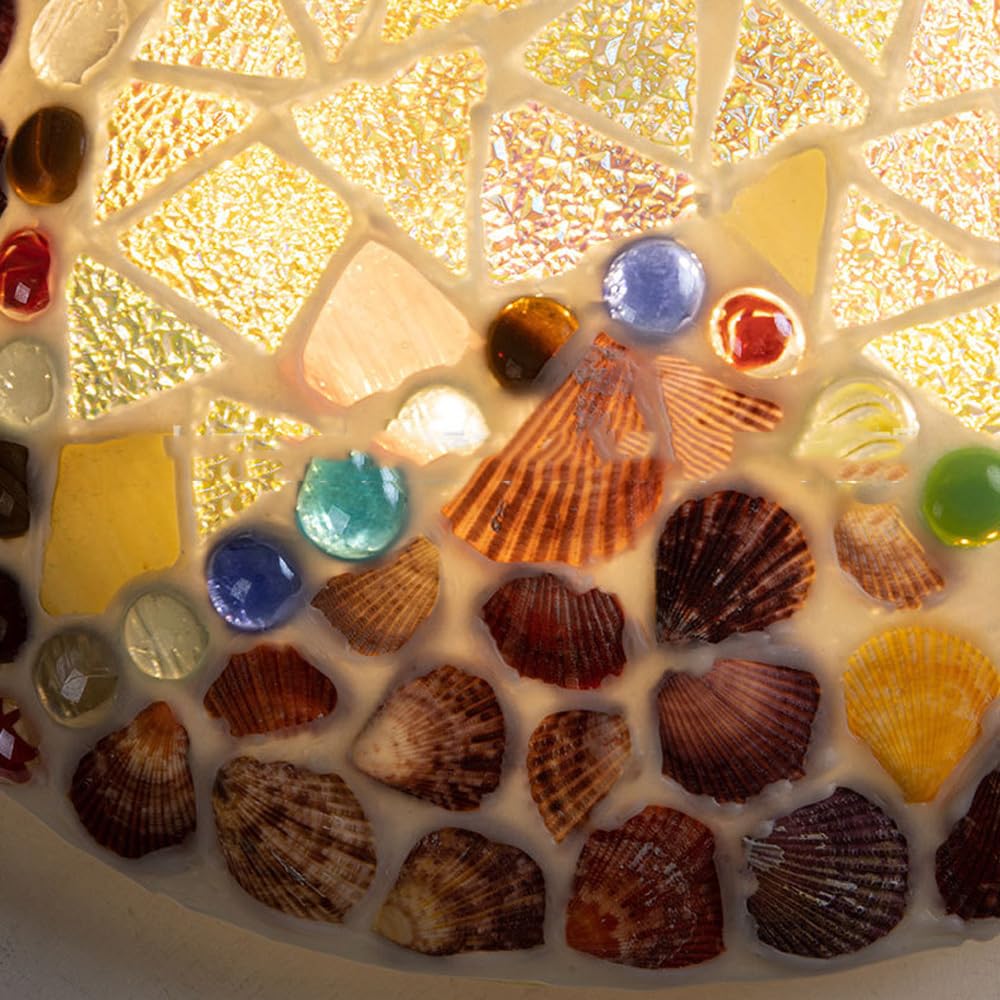 Tiffany Rustique Plafonnier Métal Verre Chambre À Coucher