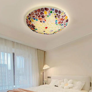 Tiffany Rustique Plafonnier Métal Verre Chambre À Coucher