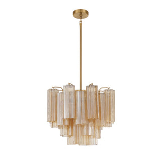 Lustra Lustre en Tube de Verre Superposé Ambre