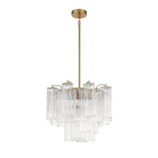 Lustra Lustre en Tube de Verre Superposé Ambre