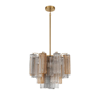 Lustra Lustre en Tube de Verre Superposé Ambre