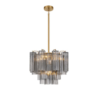 Lustra Lustre en Tube de Verre Superposé Ambre