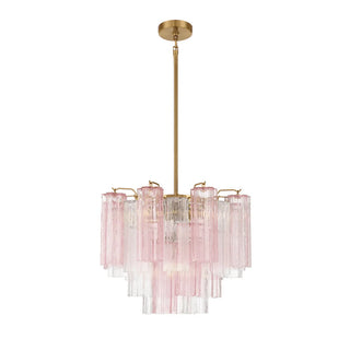 Lustra Lustre en Tube de Verre Superposé Ambre