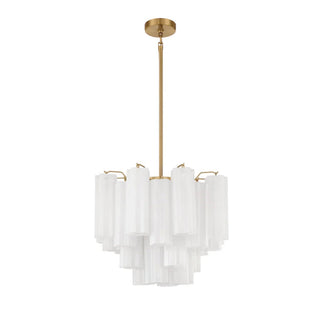 Lustra Lustre en Tube de Verre Superposé Ambre