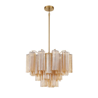Lustra Lustre en Tube de Verre Superposé Ambre
