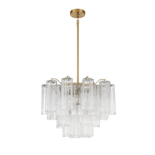 Lustra Lustre en Tube de Verre Superposé Ambre