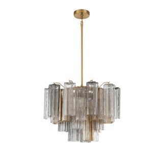 Lustra Lustre en Tube de Verre Superposé Ambre