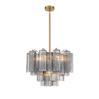 Lustra Lustre en Tube de Verre Superposé Ambre