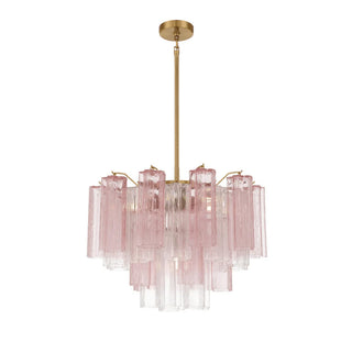 Lustra Lustre en Tube de Verre Superposé Ambre
