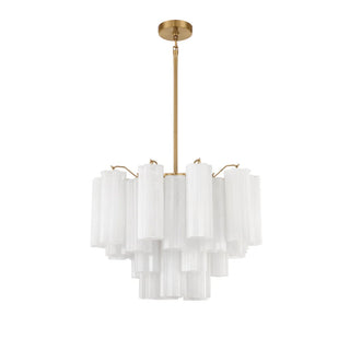 Lustra Lustre en Tube de Verre Superposé Ambre