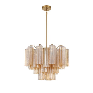 Lustra Lustre en Tube de Verre Superposé Ambre