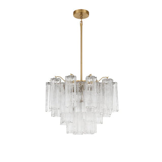 Lustra Lustre en Tube de Verre Superposé Ambre