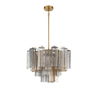 Lustra Lustre en Tube de Verre Superposé Ambre