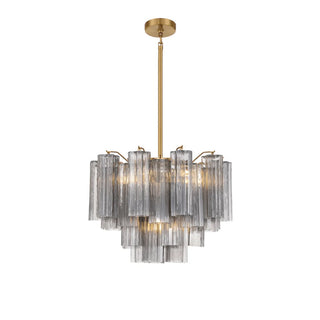 Lustra Lustre en Tube de Verre Superposé Ambre