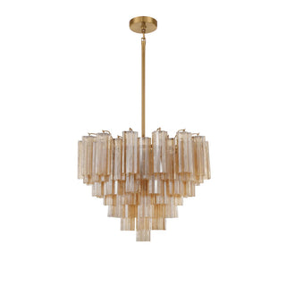 Lustra Lustre en Tube de Verre Superposé Ambre