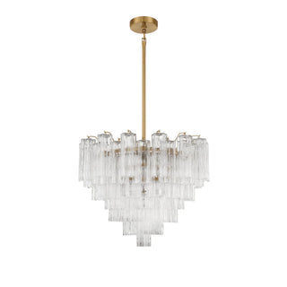 Lustra Lustre en Tube de Verre Superposé Ambre