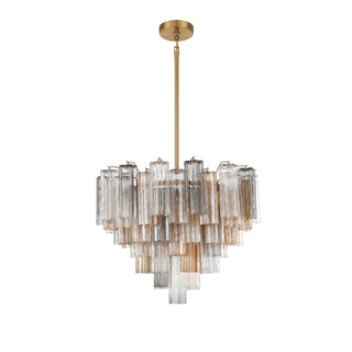 Lustra Lustre en Tube de Verre Superposé Ambre