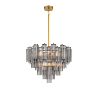 Lustra Lustre en Tube de Verre Superposé Ambre