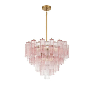 Lustra Lustre en Tube de Verre Superposé Ambre