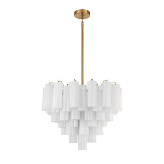 Lustra Lustre en Tube de Verre Superposé Ambre