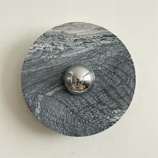 Zeno Applique Murale Ronde en Chrome, Marbre et Métal Style Minimaliste Moderne