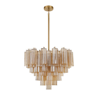 Lustra Lustre en Tube de Verre Superposé Ambre