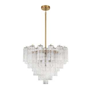 Lustra Lustre en Tube de Verre Superposé Ambre