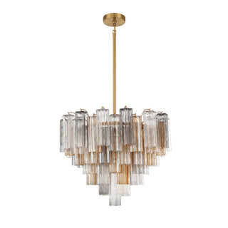 Lustra Lustre en Tube de Verre Superposé Ambre