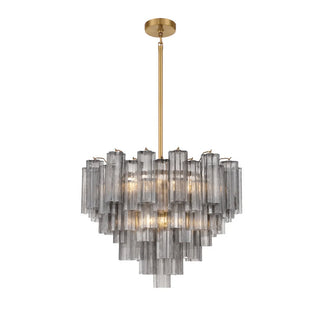 Lustra Lustre en Tube de Verre Superposé Ambre