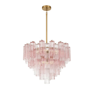 Lustra Lustre en Tube de Verre Superposé Ambre