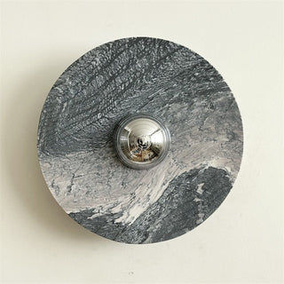 Zeno Applique Murale Ronde en Chrome, Marbre et Métal Style Minimaliste Moderne