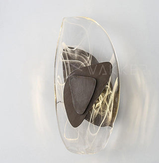 Beatrice Applique Murale Artistique en Verre Noir