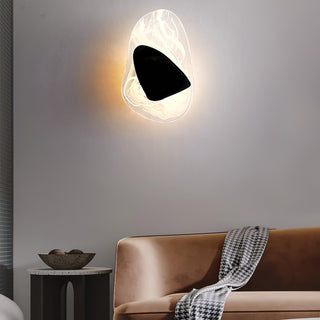 Beatrice Applique Murale Artistique en Verre Noir