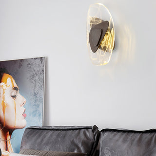 Beatrice Applique Murale Artistique en Verre Noir