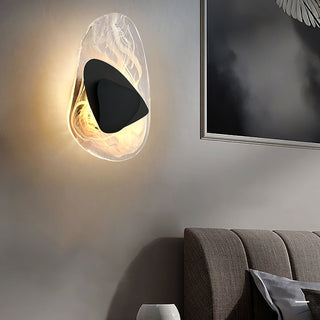 Beatrice Applique Murale Artistique en Verre Noir