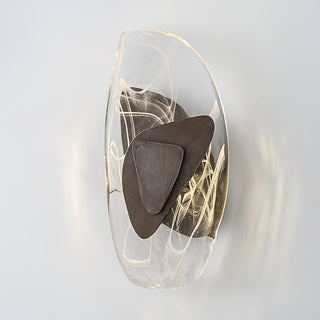 Beatrice Applique Murale Artistique en Verre Noir