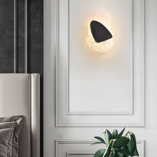 Beatrice Applique Murale Artistique en Verre Noir