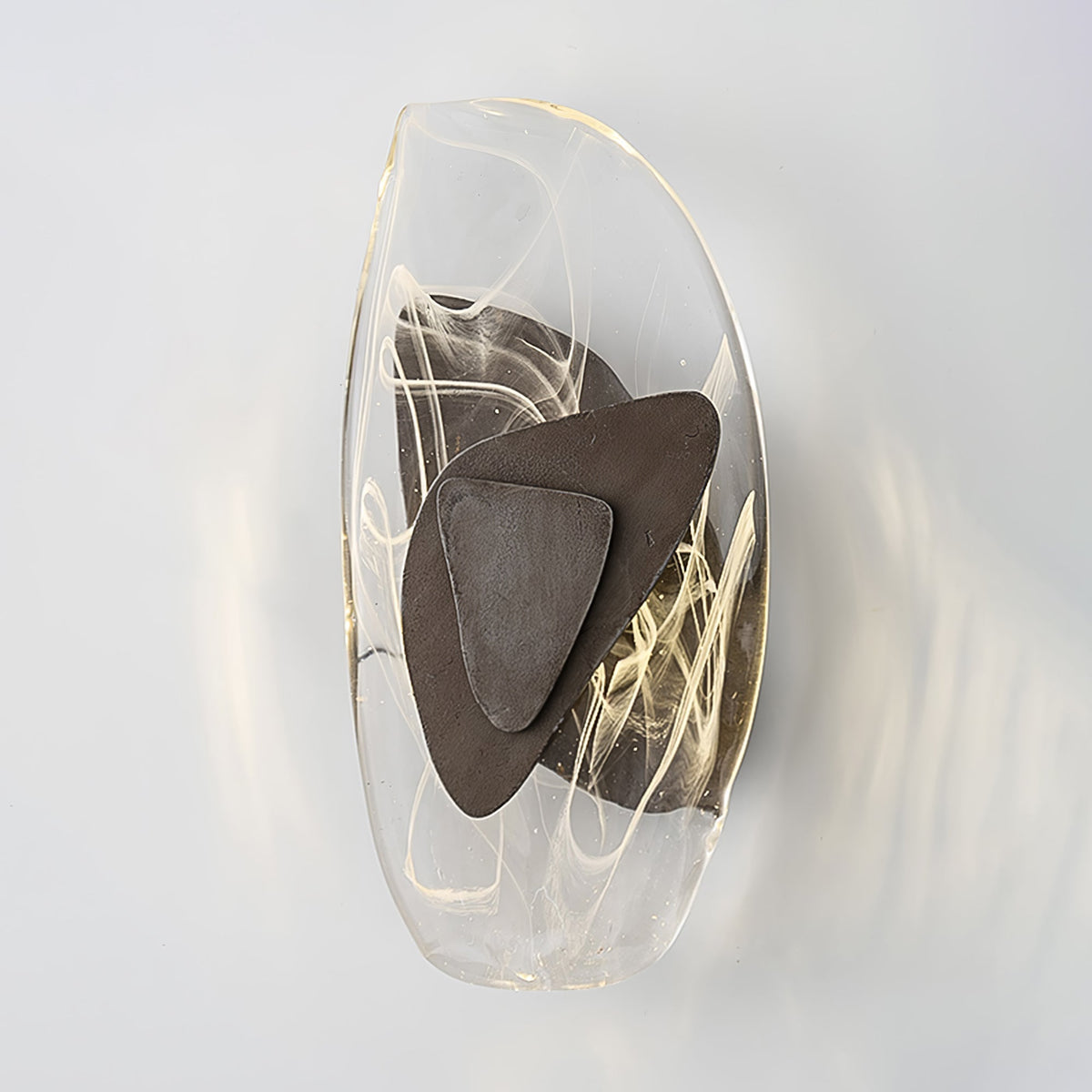Beatrice Applique Murale Artistique en Verre Noir